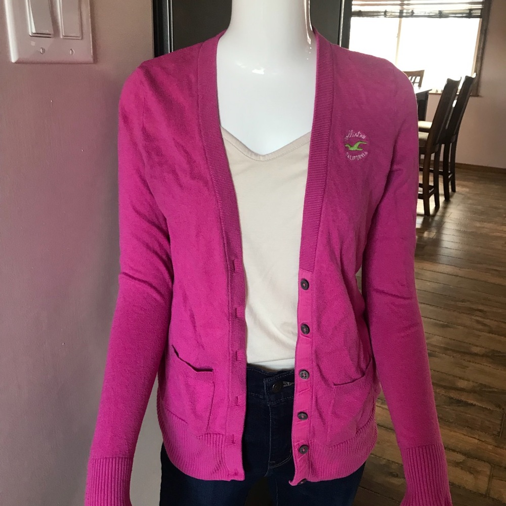 Pink Hollister Cardigan